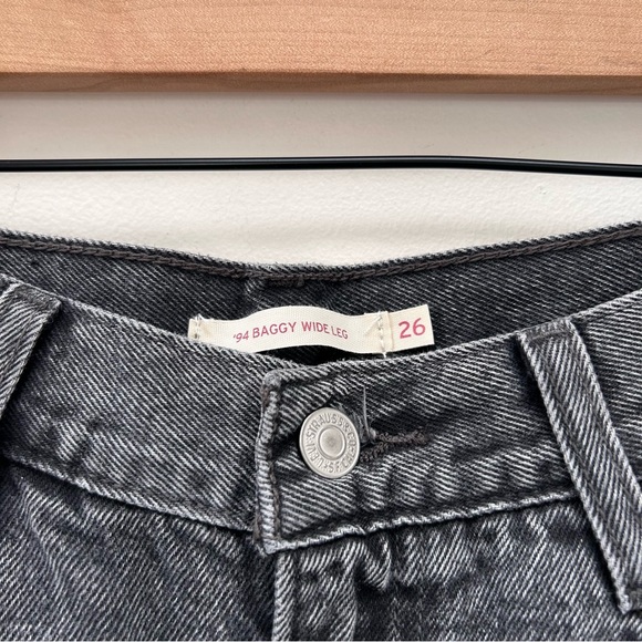 Levi’s ‘94 Baggy Wide Leg Jeans in Where’s My Phone Charcoal Washed Black sz 26 - Picture 11 of 13